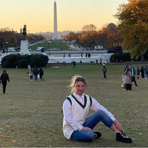 SHEIN V Neck Striped Trim Tank top size S